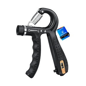 Pince hand-grip noir pour le renforcement musculaire.